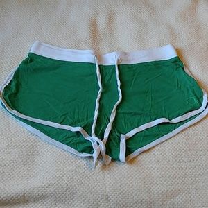 Green & white shorts